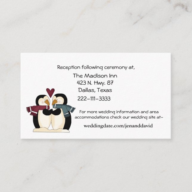 Penguins Couple enclosure cards (Front)