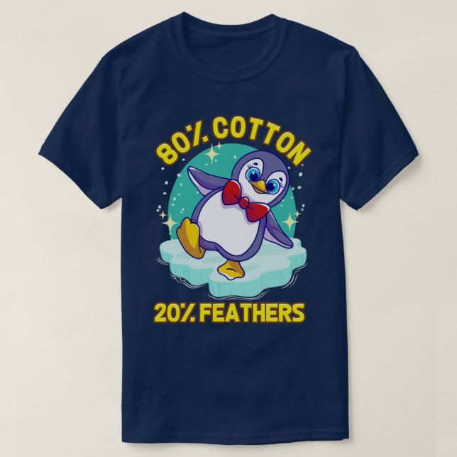 Penguins Cute Penguin 80 Cotton 20 Feathers2 T-Shirt (Design Front)