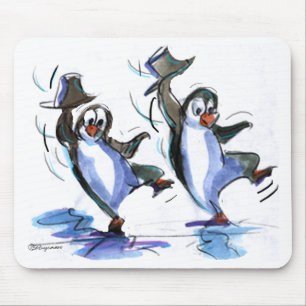 Penguins dancing mouse mat