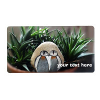 Penguins Drawing Photo Shipping Labels