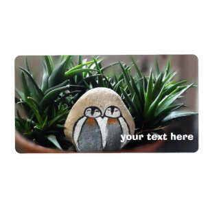 Penguins Drawing Photo Shipping Labels