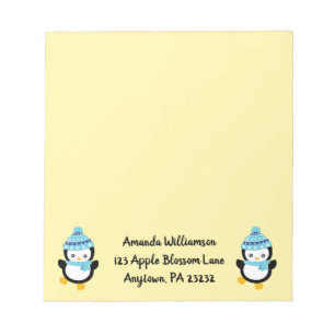 Penguins Dressed for Winter Notepad