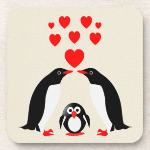 Penguins family coaster