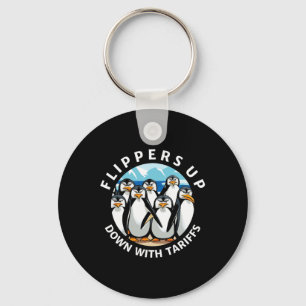Penguins Flippers Up Protest Against Trump Tariffs Key Ring