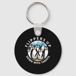 Penguins Flippers Up Protest Against Trump Tariffs Key Ring