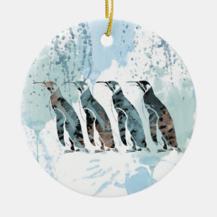 Penguins Friends Forever Ceramic Tree Decoration
