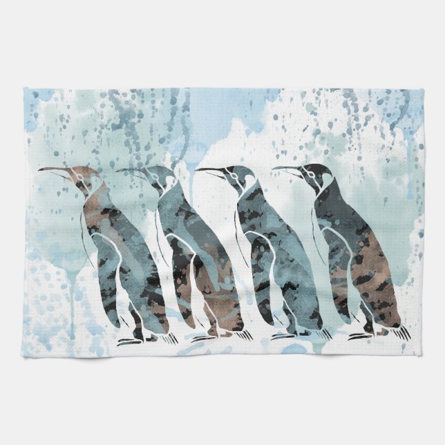 Penguins Friends Forever Tea Towel (Horizontal)