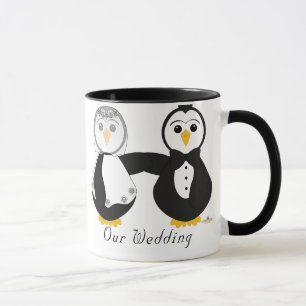Penguins Getting Married Our Wedding Mug