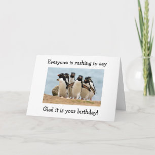 PENGUINS GLAD "YOU" R 40 AND THAT THEY ARE NOT CARD