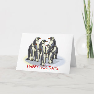 penguins, HAPPY HOLIDAYS Holiday Card