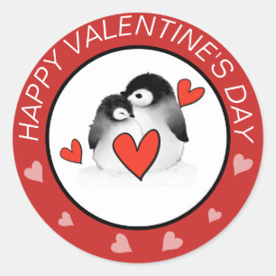 Penguins Hearts Valentines  stickers