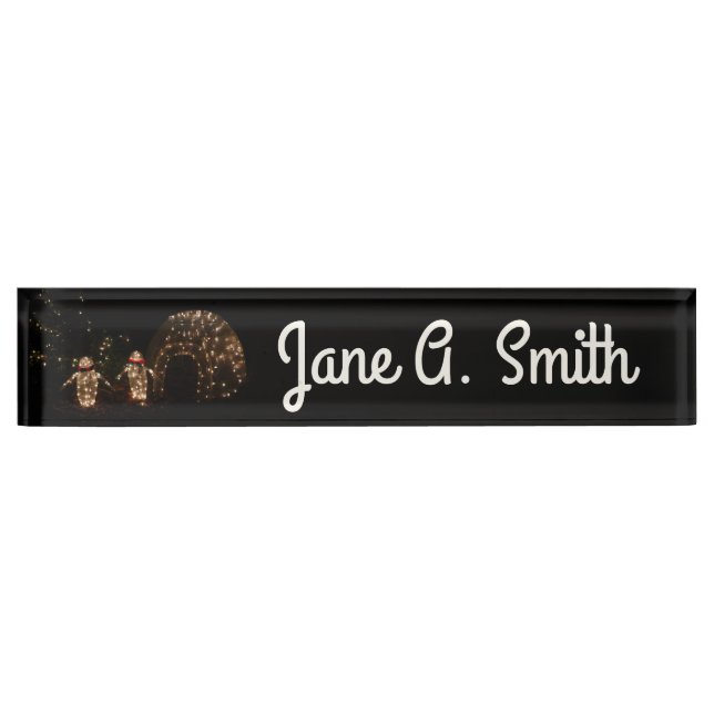 Penguins Holiday Light Display Nameplate (Front)