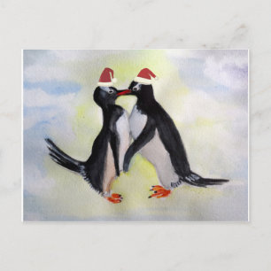 Penguins Holiday Postcard