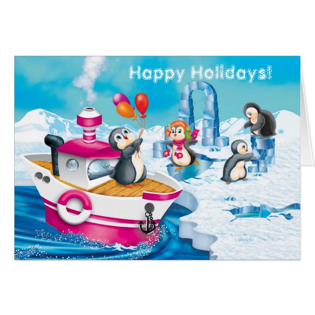 penguins in Antarctica (Front Horizontal)