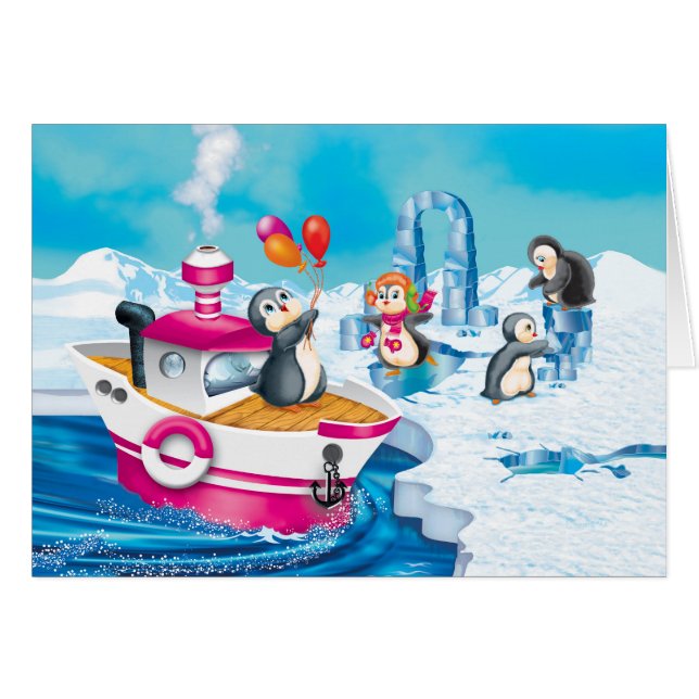 penguins in Antarctica (Front Horizontal)