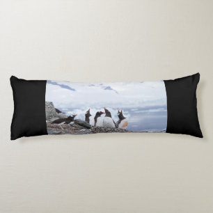 Penguins in Antarctica Body Cushion