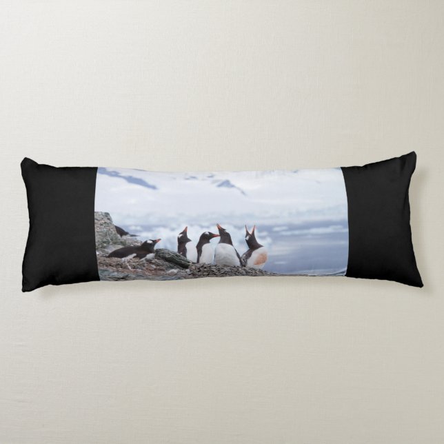 Penguins in Antarctica Body Cushion (Back)
