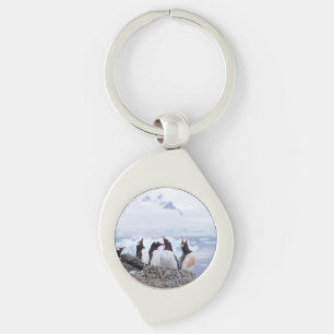 Penguins in Antarctica Key Ring