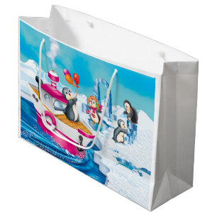 penguins in Antarctica Large Gift Bag