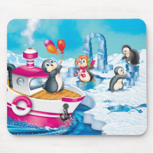 penguins in Antarctica Mouse Mat