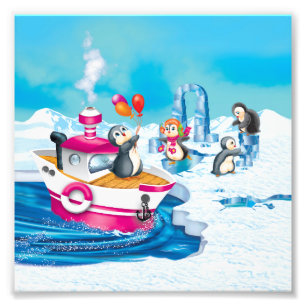 penguins in Antarctica Photo Print