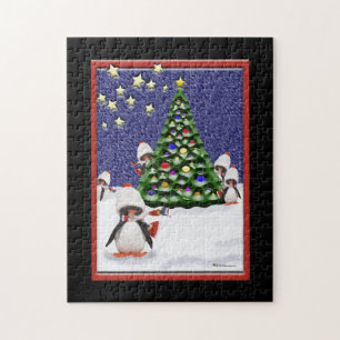 Penguins In Christmasland Jigsaw Puzzle