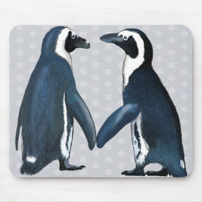 Penguins In Love Mouse Mat (Front)