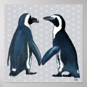 Penguins In Love Poster