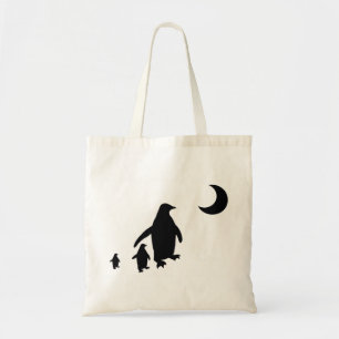 Penguins in the Antarctic Moonlight Tote Bag