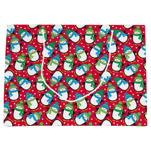 Penguins Large Gift Bag (Front)