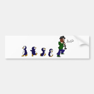 Penguins Love Jazz Bumper Sticker