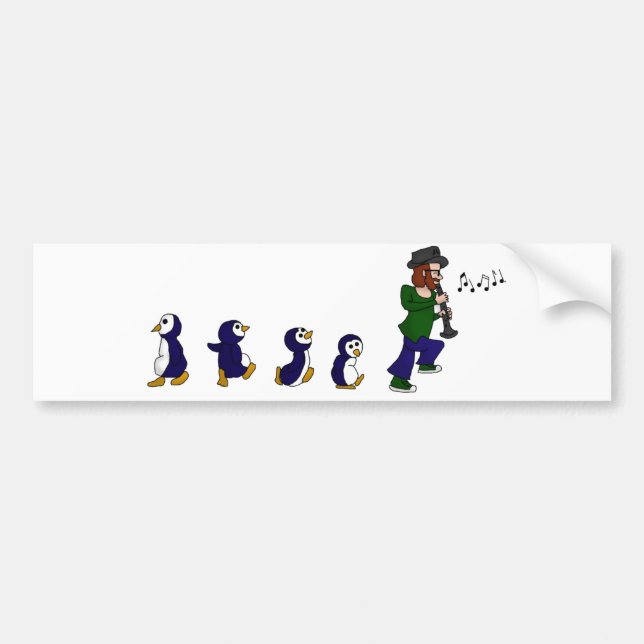 Penguins Love Jazz Bumper Sticker (Front)