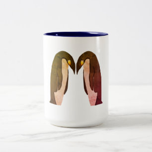 Penguins Love Two-Tone Coffee Mug