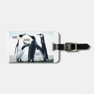 penguins luggage tag
