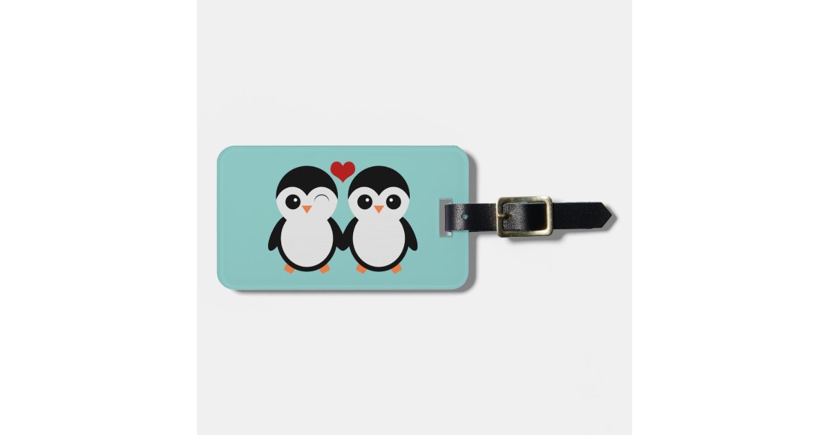 Penguins luggage tag Zazzle