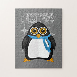 Penguins Make Me Happy Jigsaw Puzzle