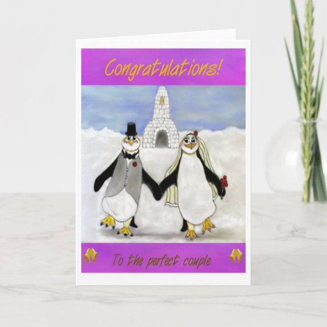 Penguins marriage card (Front)