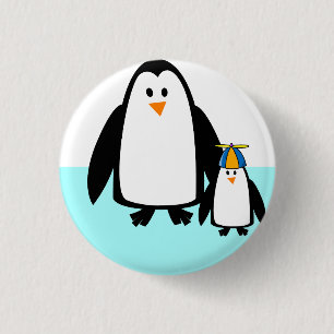 Penguins, Nature, Animal 3 Cm Round Badge