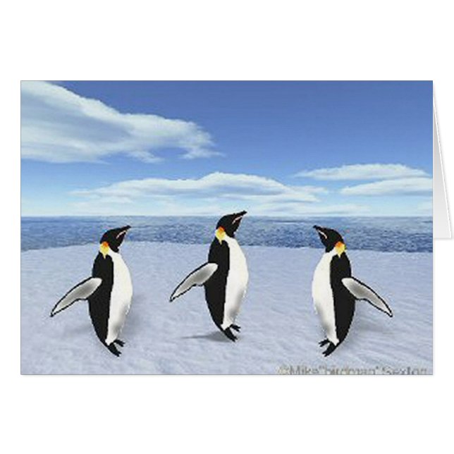 Penguins on Ice Cards (Front Horizontal)
