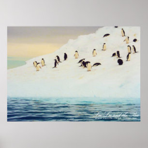 Penguins On Ice, print