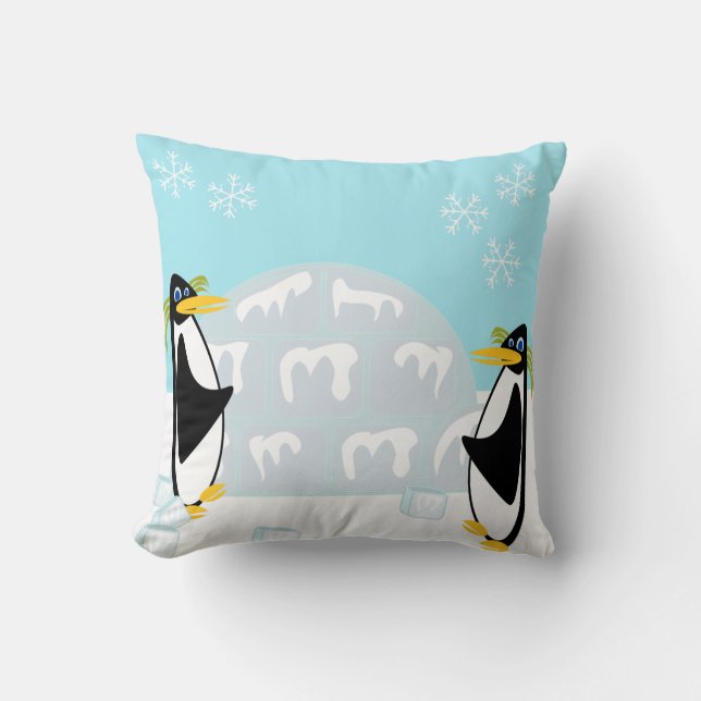 Penguins on Parade Cushion (Front)