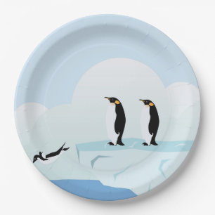 Penguins Paper Plate