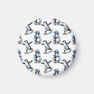 Penguins Pattern Design Magnet