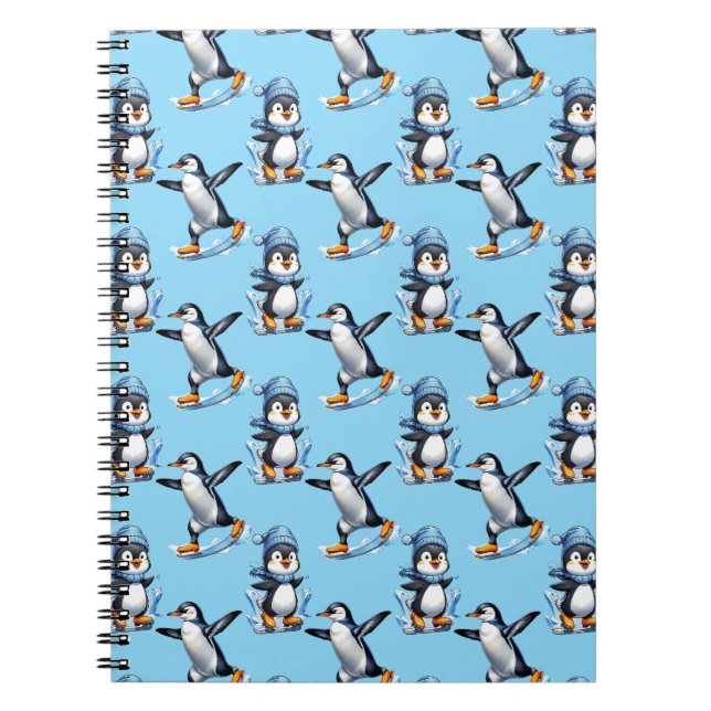 Penguins Pattern Design  Notebook (Front)