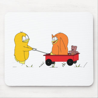 Penguins Playing in a Wagon Mouse Mat