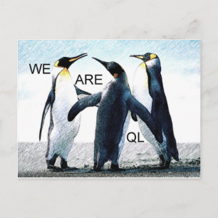 penguins postcard