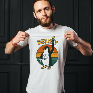 Penguins RESIST Shirt, Penguins Against Tariff Tee