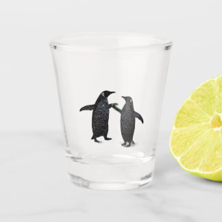 Penguins shot glass