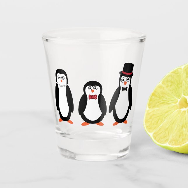 Penguins - Shot Glass (Front)