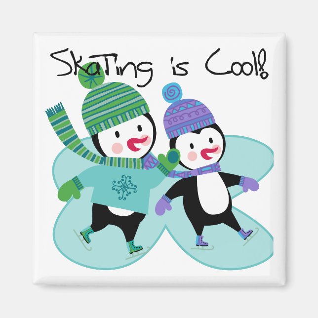 Penguins Skating is Cool Magnet (Front)